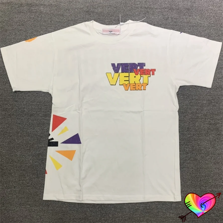 

White VERTABRAE VERT Logo Tee Men Women Nothing Without It Vertabrae T-shirt High Quality Tops Crewneck Short Sleeve