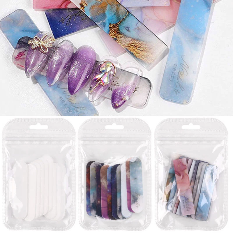 

Nail Display Stand Japanese Style Holder Board Card False Nail Tips Manicure Showing Shelf Practice Tools Fake Nail Board 10PCS