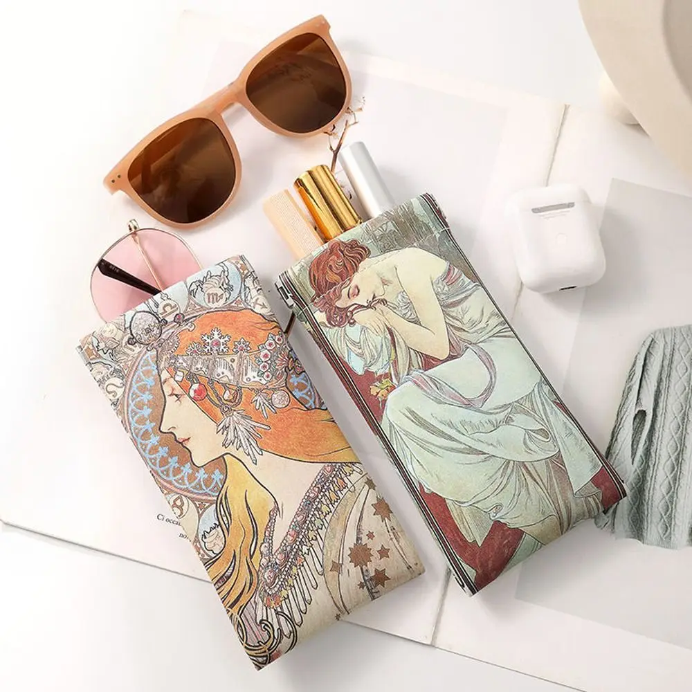 

Cartoon Girl Lipstick Makeup Bag Money Bag Women Spring Bag PU Leather Coin Purse Cosmetic Bag Girls Storage Bag