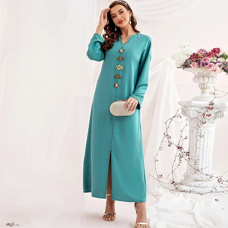 Vestido Longo Ramadan Abaya Turkey Islam Arabic Muslim Modest Long Dress For Women Kaftan Mujer Robe Longue Femme Musulmane
