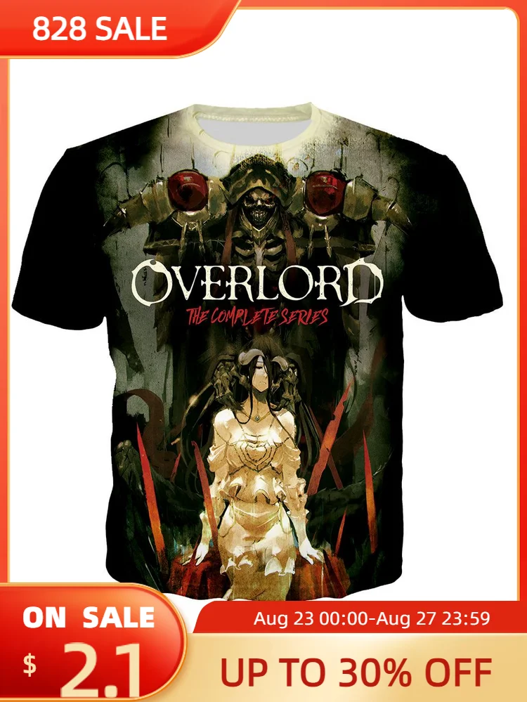 

Hot Sale Anime Overlord T Shirt Men/women 3D Printed T-shirts Summer Fashion Casual Harajuku Style Tshirt Streetwear Tops
