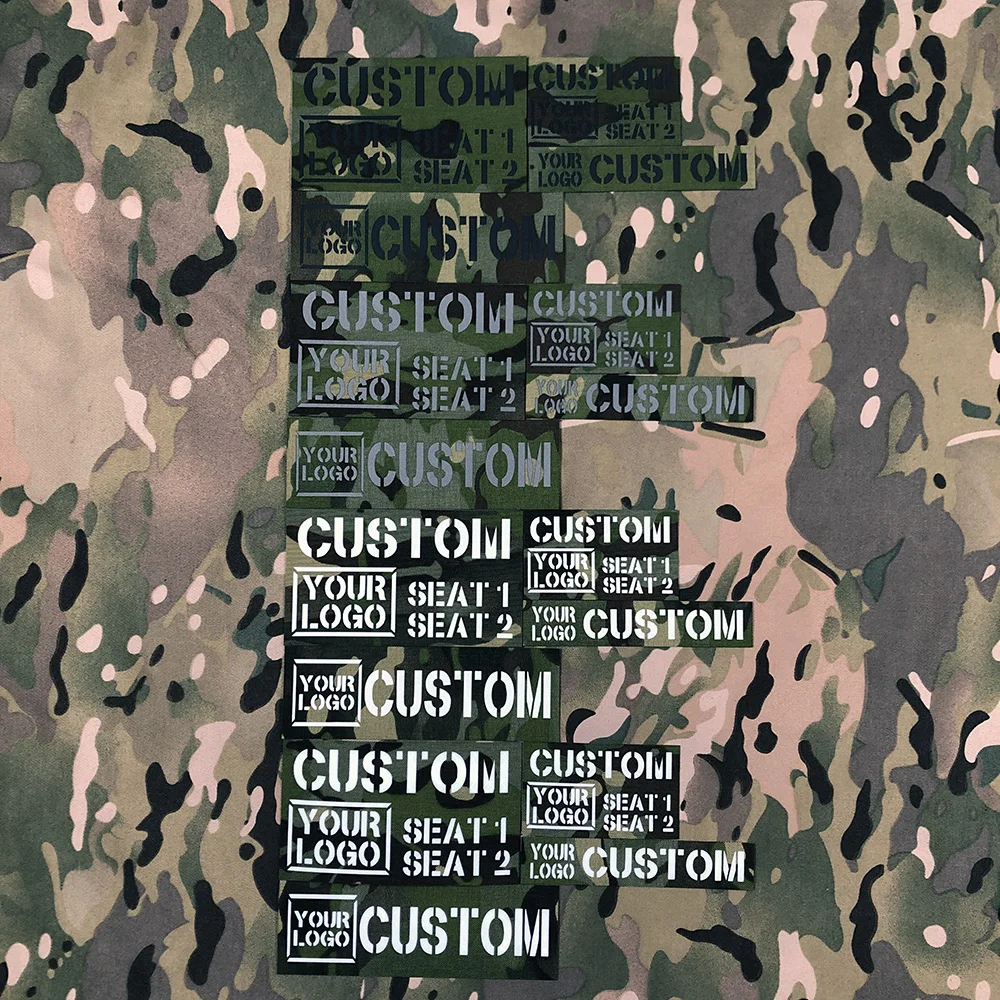 

Laser Cut Tropic Multicam IR IFF Infrared Reflection Luminous Reflective Material Custom Logo Name Tape Patch