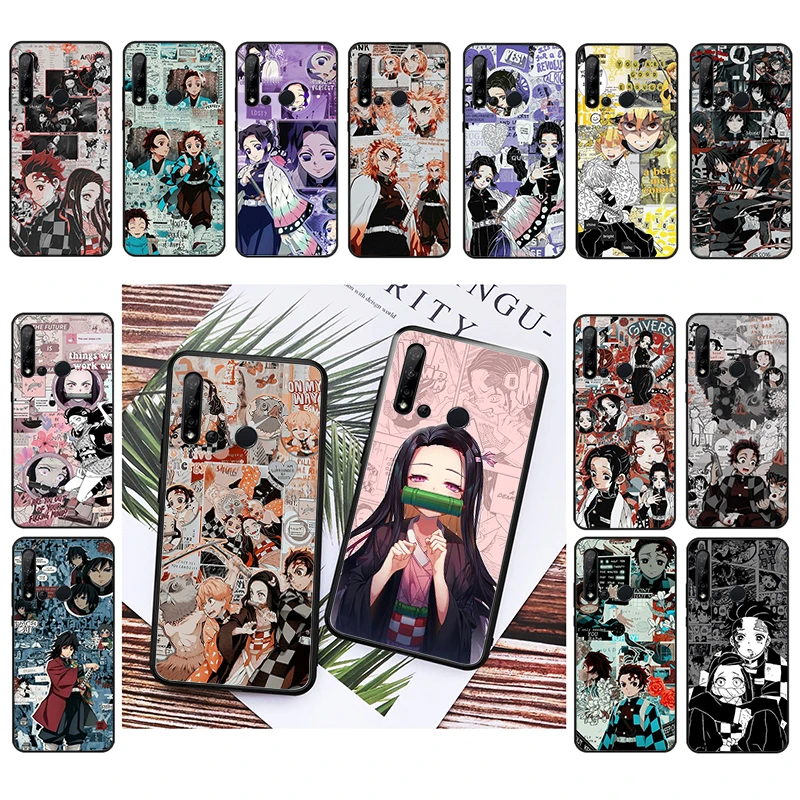 

Kimetsu No Yaiba Demon Slayer Anime Phone Case For Huawei P50 Pro P30 P40 Lite P40Pro P20 lite P10 Plus Mate 20 Pro Mate20 X