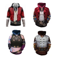arcane league of legends cosplay hoodies sweatshirts mens anime oversized loose casual pullovers 3d printed costume