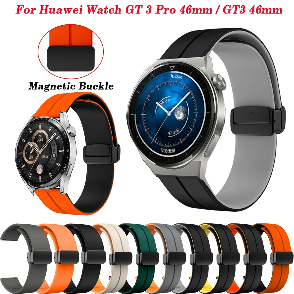 

22mm Silicone Band Strap For Huawei Watch GT 3 Pro 46mm Smartwatch Wristband Huawei GT 2 GT2 3 46mm/GT2Pro 2E Bracelet Watchband