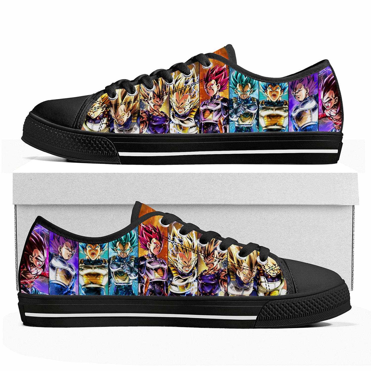 

Japanese Anime Comic Vegeta Low Top Sneakers Womens Mens Teenager High Quality Canvas Sneaker Casual Cartoon Customize Shoes