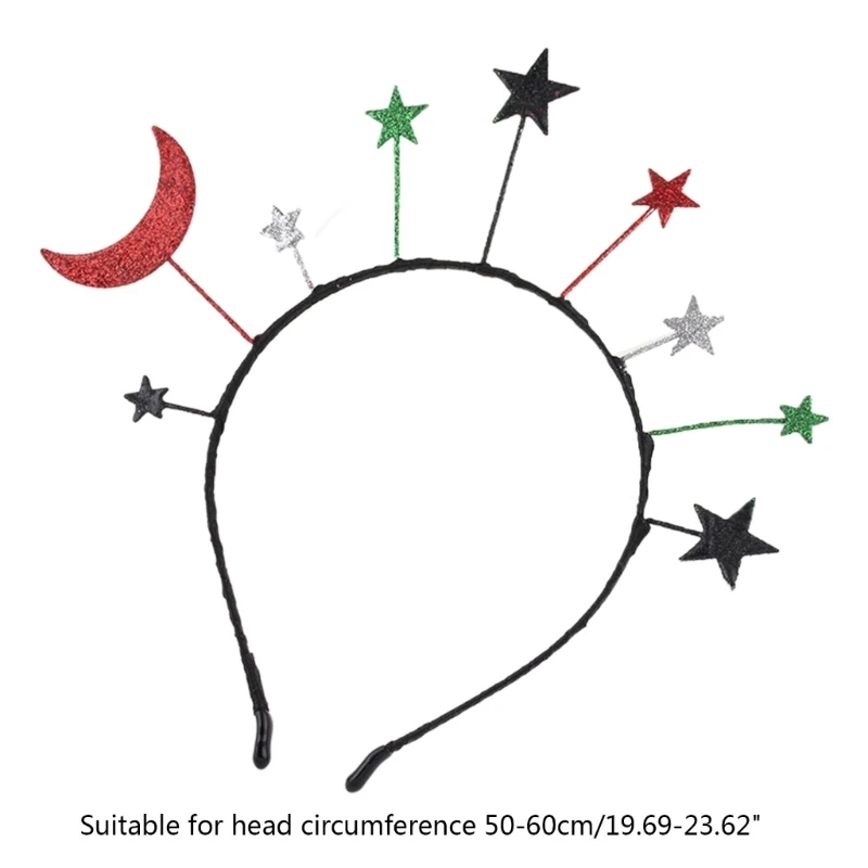 

Adult LOVE Letter/ Moon/ Star Shape Headband New Year Party Festival Hair Hoop for Performances Unisex Headpiece R7RF