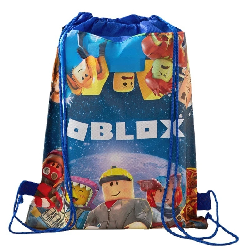 Сумка Roblox на шнурке карманная многоразовая сумка для хранения с рисунком Игровых