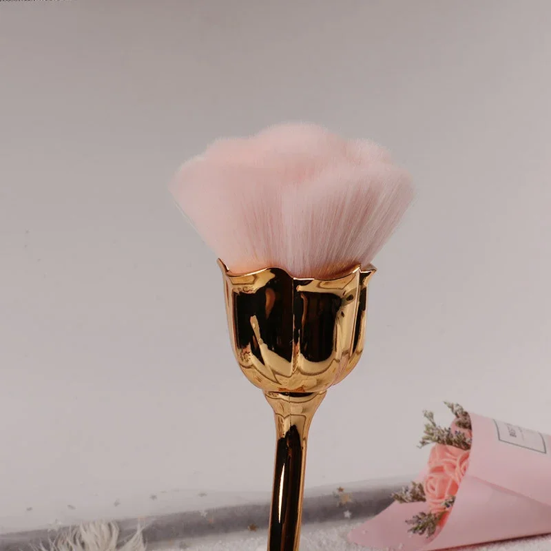 Рассыпчатая пудра в форме цветка розы основа для макияжа румян женская розовая