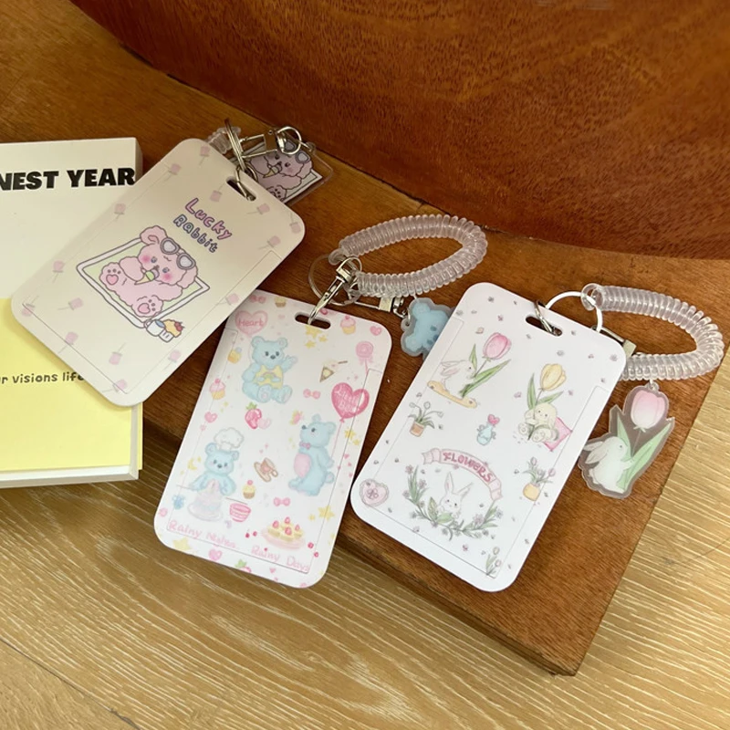 

INS Card Protective Cover Idol Card Storage Case Stationery Cartoon Cute Korean Pendant Photo Card Holder Postcard Holder