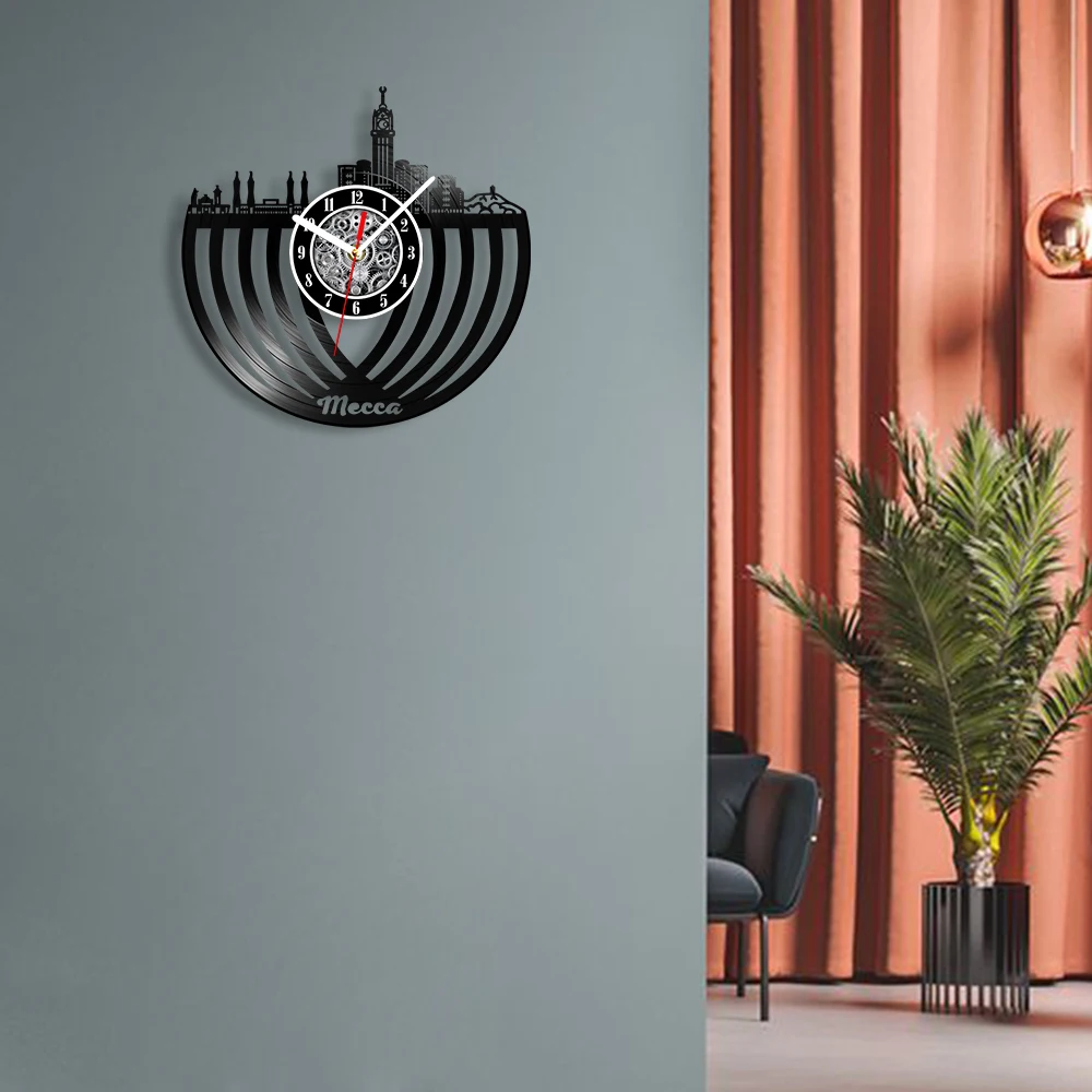 Музыкальный альбом в стиле ретро мечети настенные часы с виниловой пластиной