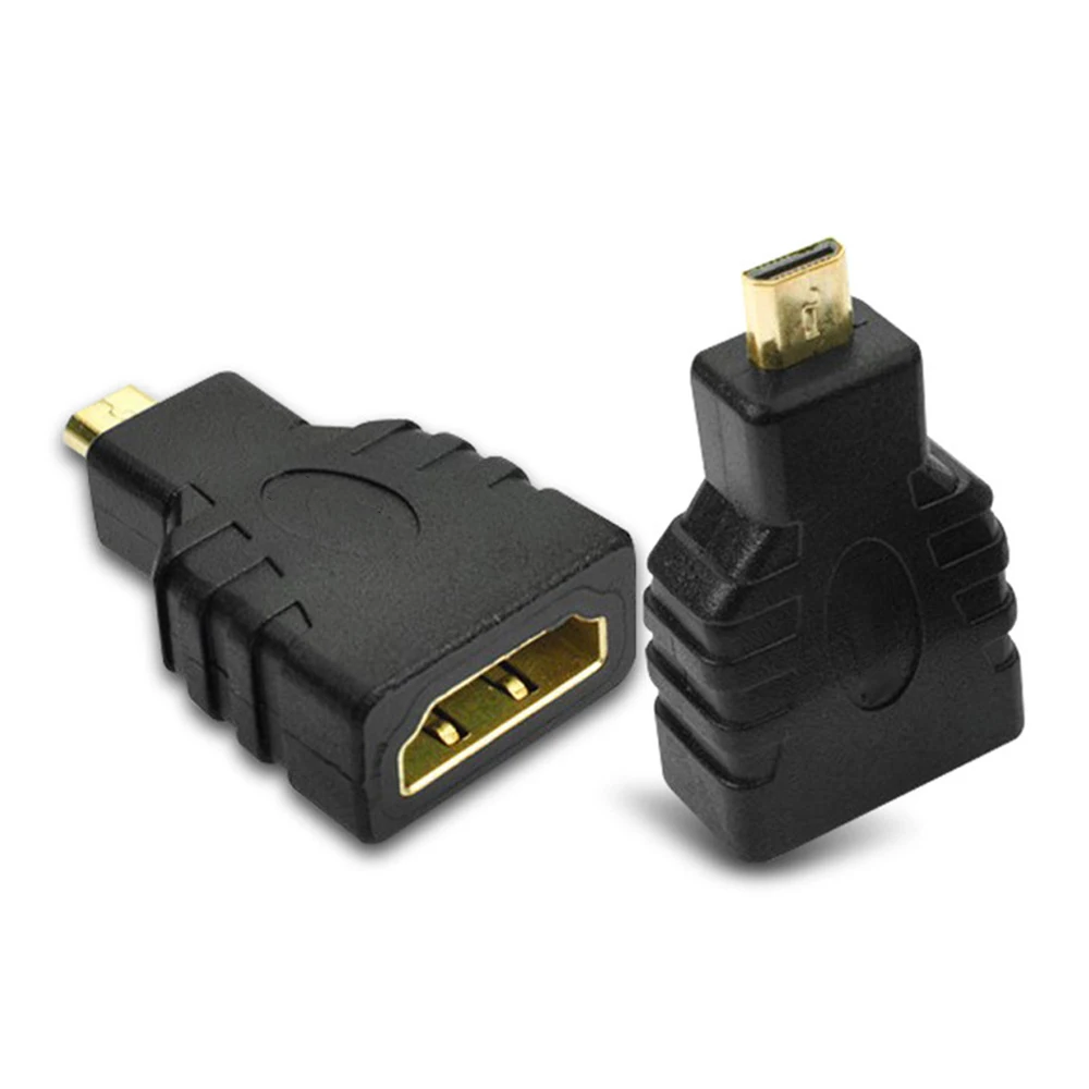 Адаптер Micro HDMI-совместимый с HDMI Переходник штекер-гнездо конвертер позолоченный