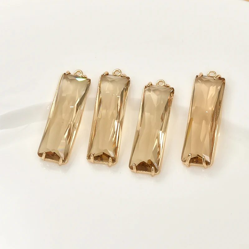 Медная подшивка цвета прямоугольная подвеска со стразами кулон сделай сам