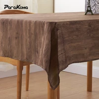 100 polyester wood grain printed tablecloth square waterproof oil proof tablecloth tea table cloth dinning table decoration