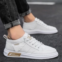 white mens vulcanize shoes canvas male sneakers fashion lace up solid lovers couple shoes rubber flat autumn casual man shoes