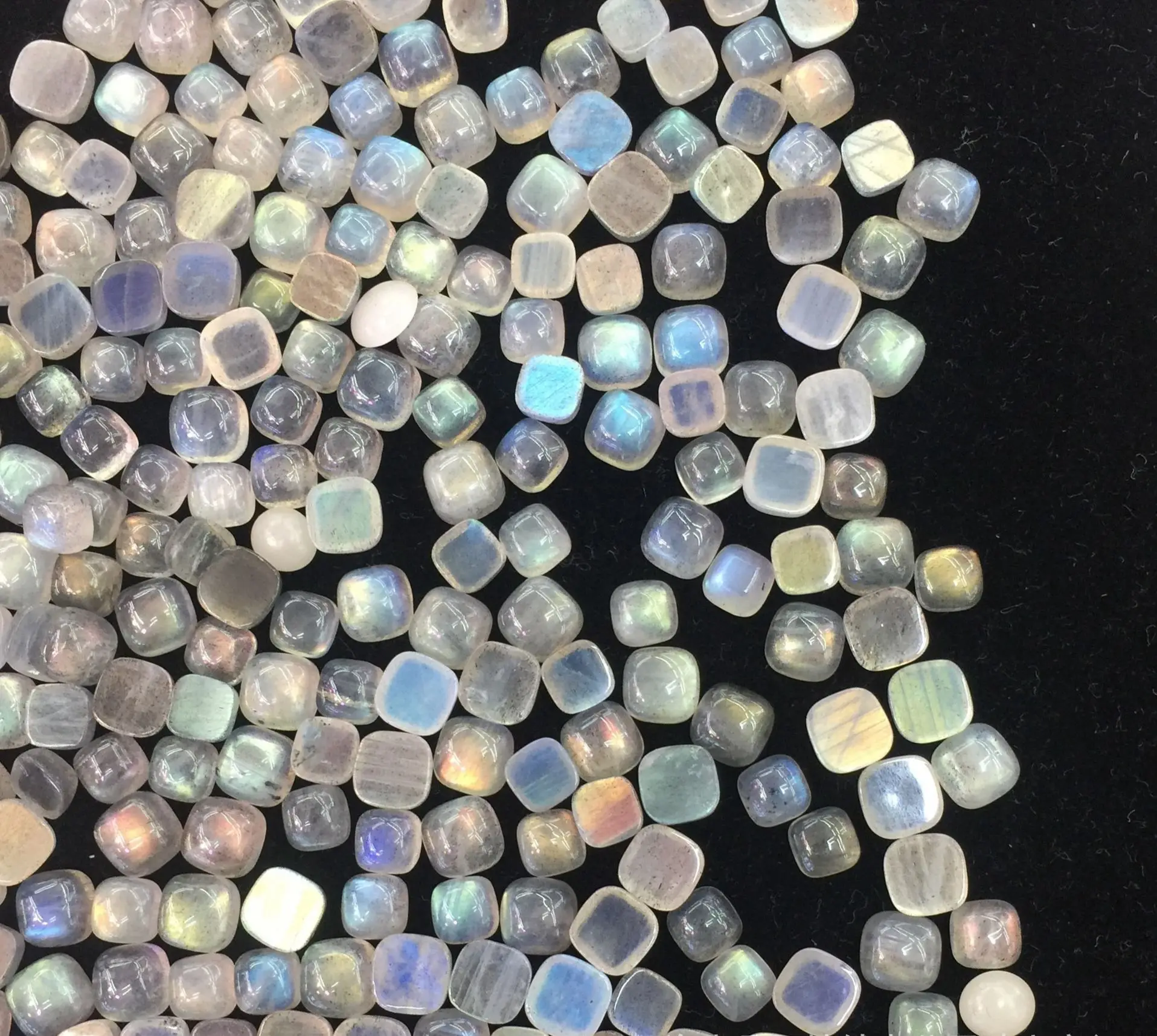 Оптовая продажа 10 шт./упаковка кольцо с радужными искусственными камнями