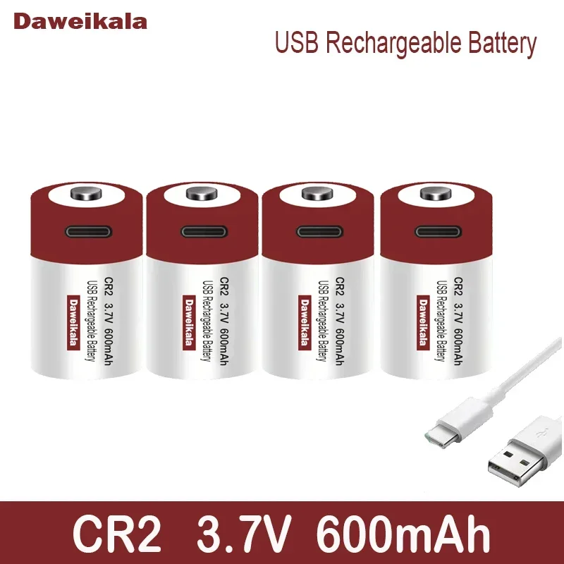 Мощная литиевая аккумуляторная батарея CR2 USB 3 7 В дальномер для камеры замок