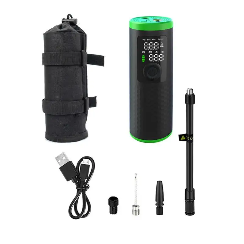 

Handheld Air Pump Portable Mini Tire Inflator With 2500mAh Battery Cordless Multifunctional Air Compressor Bike Pump With LED