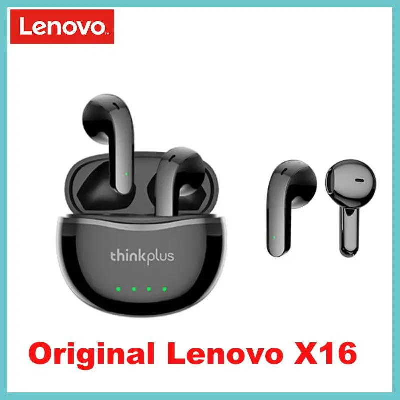 

Original Lenovo X16 Headphone Wireless Bluetooth 5.2 TWS Earphones Thinkplus X16 Stereo Music Earphone Sports Earbuds With Mic