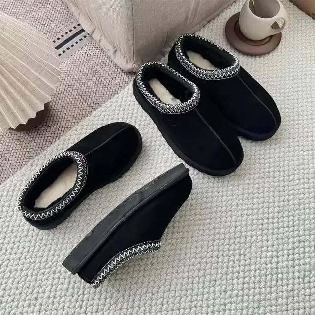 Дизайнерские осенне-зимние туфли Tazz Tazlefu для ленивых на одну ногу шерстяные