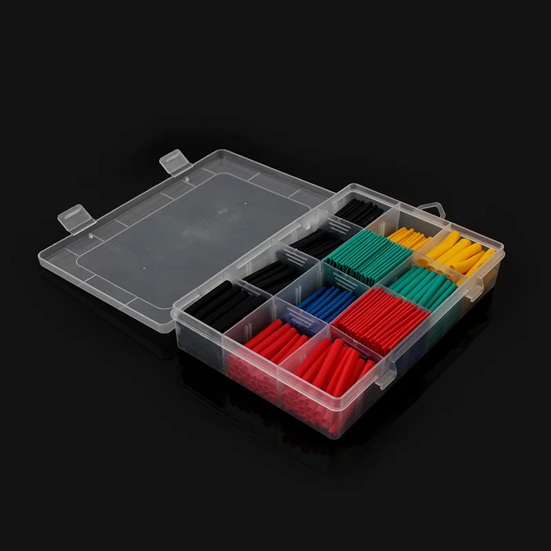 

530/560pcs Heat Shrink Sleeve Thermoresistant Tube Assortment Kit Heat-shrinkable Case for Cables Insulation Shrink Wrapping 2:1