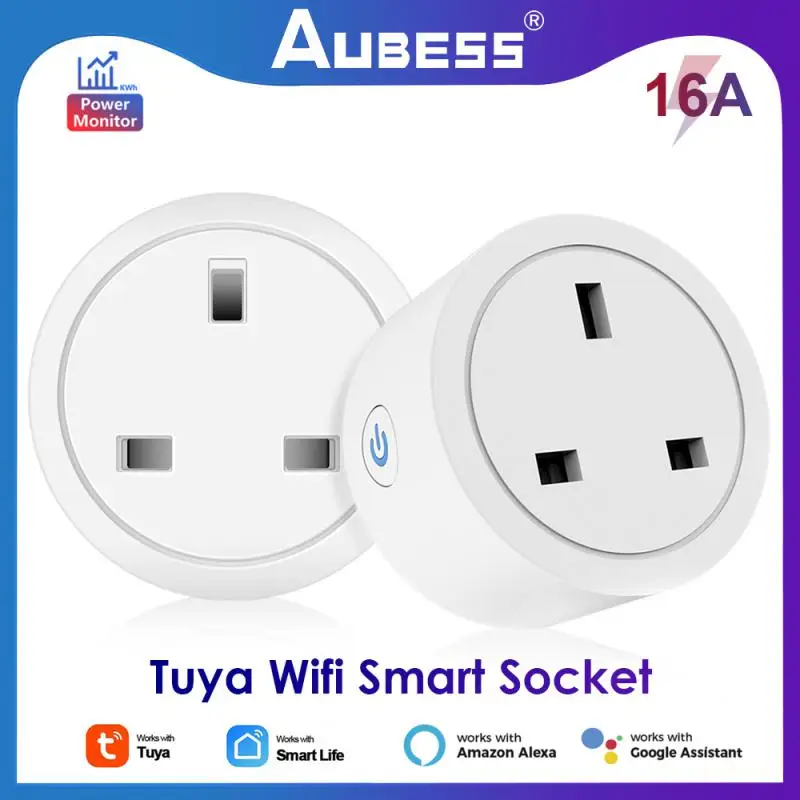 

TUYA Wifi 16A UK Smart Plug Mini Smart Socket Remote Vioce Group App Control Timing Smart Home Google Home Alexa