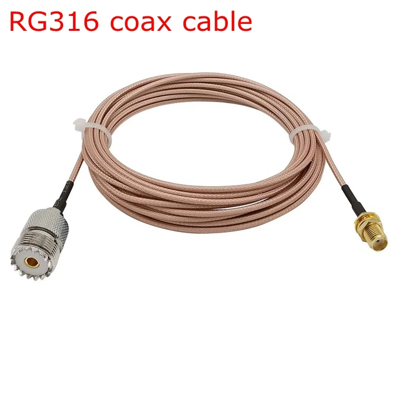 УКВ-гнездо RG316 UHF SO239 SO-239 UHF к гнезду SMA, удлинитель, гнездо UHF к гнезду Sma, обжим для RG316 отрезок, низкие потери радиочастоты