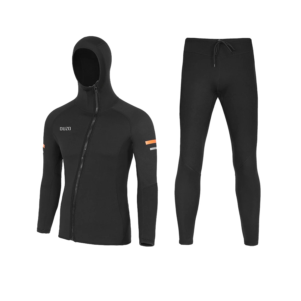 

Wetsuit Hooded Jacket Top Jacket 1.5mm Neoprene Long Sleeve Front Zipper Vest Wet Suit Keep Warm for Adult Diving Surf Swim