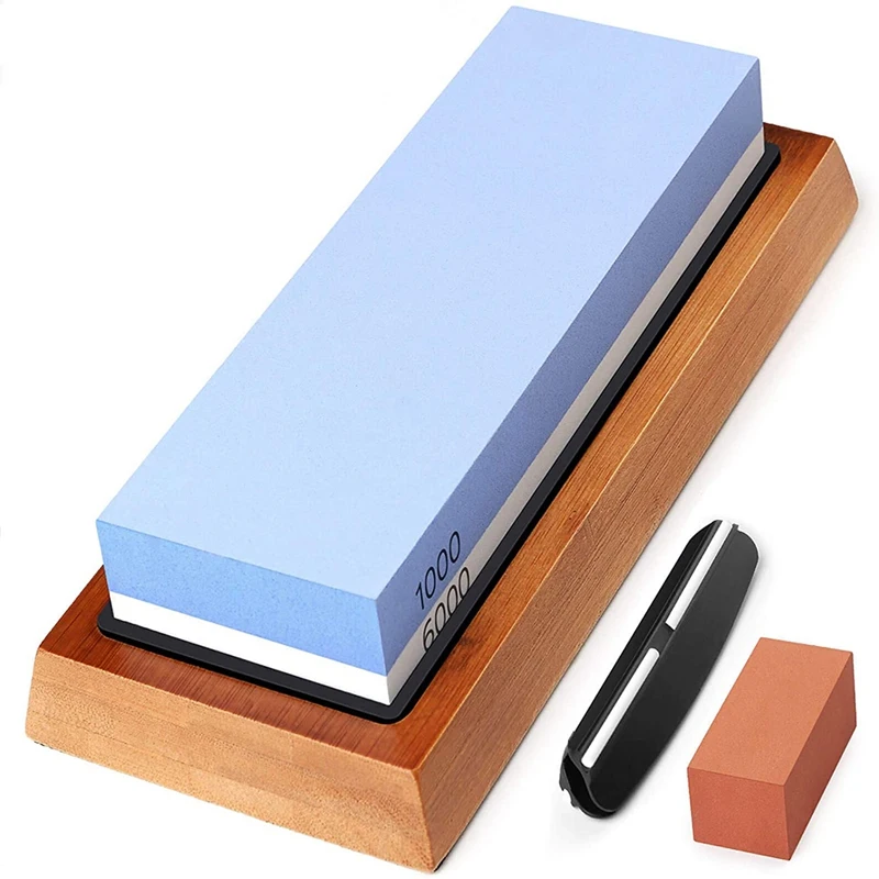 

HOT SALE Sharpening Stone, Whetstone Knife Sharpener Stone -1000/6000 Grit Wet Stones, Tool Knife Sharpener