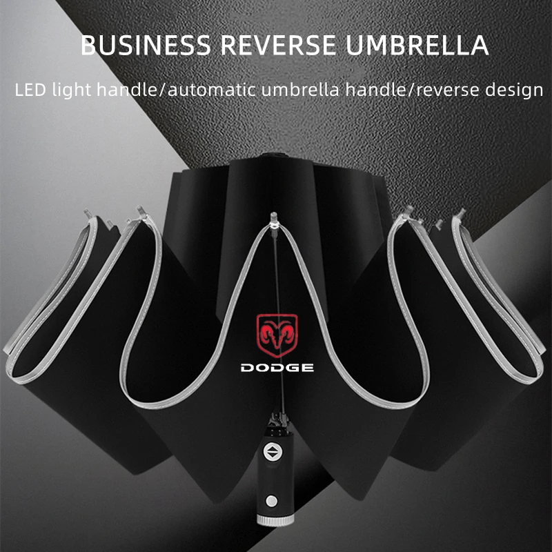 

Automatic reflective LED umbrella with 10 rib rib windshield or Dodge SXT Challenger RAM 1500 Charger Avengr Durango Caliber SRT