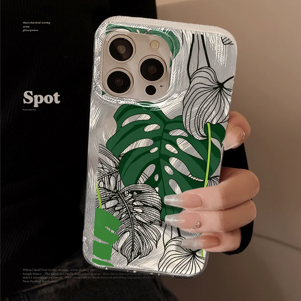 Фото Чехол для телефона Samsung Galaxy S26 S25 S24 S23 Ultra Plus S21 S22 FE A26 A53 A35 A16 A36 A54 A55 A56 Monstera Deliciosa INS Cover №2