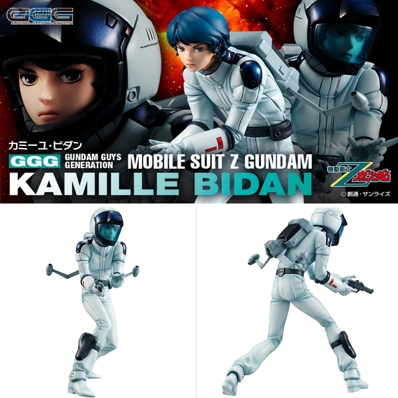 Bandai реальная фигурка, мобильный костюм Z GUNDAM Kamille Bida, 19 см, аниме, фигурка, модель, игрушка, Коллекционная модель, украшения, подарок
