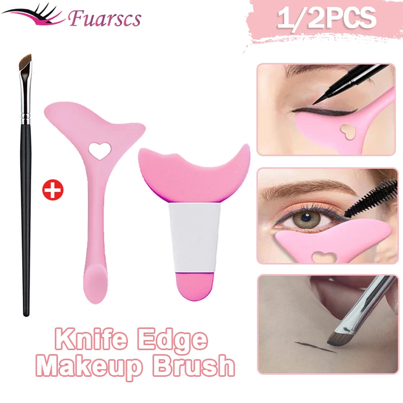 

Sickle Eyeliner Brush Knife Edge Makeup Brush Ultra Thin Fine Oblique Angle Eyebrow Contour Brush Portable Makeup Cosmetic Tools