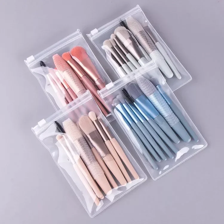 

Mini Makeup Brush Set 8pcs Pink Blush Eyeshadow Concealer Cosmetics Make Up For Beginner Powder Foundation Beauty Tools