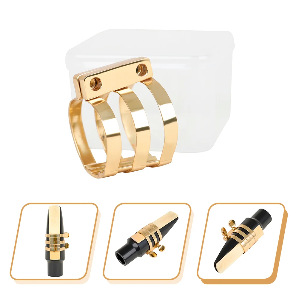 

1 Set Alto Saxophone Ligature Copper Durable Sax Head Clip Saxophone Accessory