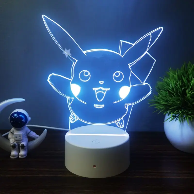 

Pokemon Animation Cartoon Pikachu Doll Elf Night Light Creative Peripheral Figure Model Ornament as a Birthday Gift for Friends