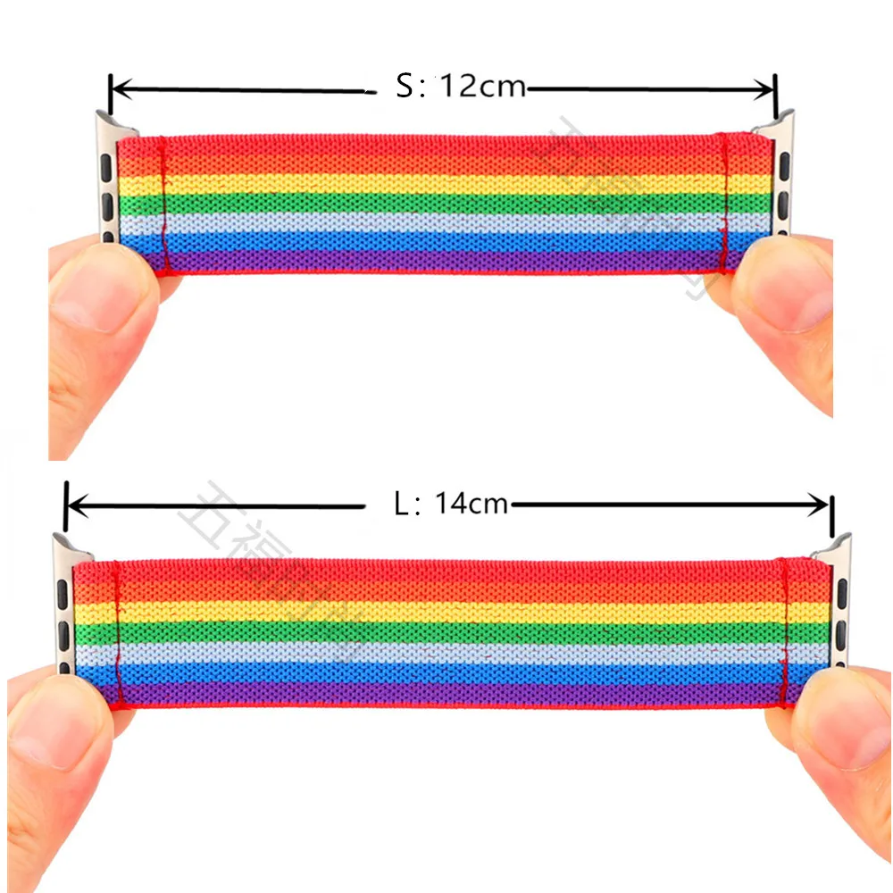 Ремешок эластичный для apple watch Band 44 мм 40 38/42 спортивный браслет iWatch SE7 6 5 4 3 2 1 41 45