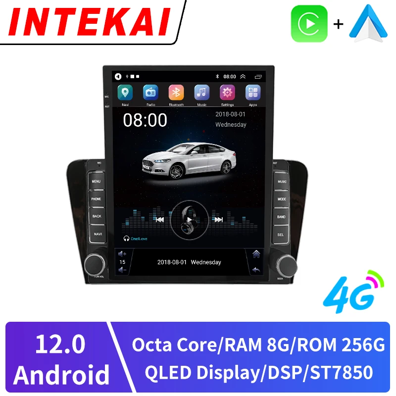 9 7-дюймовый автомобильный радиоприемник с вертикальным экраном Tesla для SKODA Octavia 3 A7