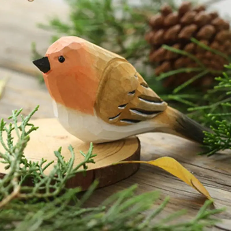 Фигурки птиц резные деревянные птицы ручной работы декоративные уличные и