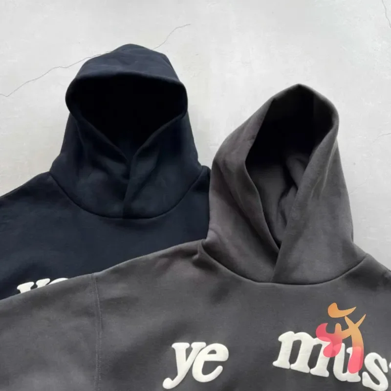 High Quality Cotton Terry Kanye CPFM Hoodies Hiphop Street Foam Ye Must Be Born Again Hoodys 1:1 Oversized Sweatshirt Men Women