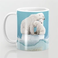 mama bear mugs polar bear on ice cream cap family polar bear cups kids gift papa bear dada bear kawaii coffee mug unique mugs