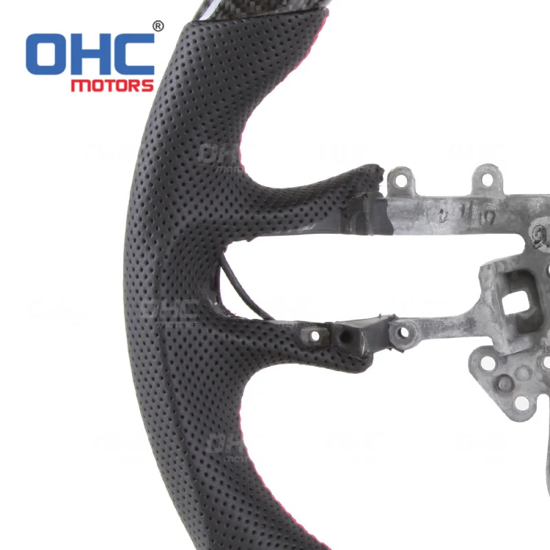 Фото Для Honda Fit, HR-V, XRV, City, Gienia, Civic 8-го поколения. Перфорированная кожа, карбон + руль с LED-подсветкой №1