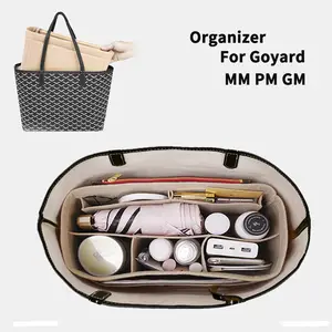 Fits For Goyard Tote Plush Insert Bag Organizer Makeup Handbag With Handle  Travel Inner Cosmetic Mommy Bags - Cosmetic Bags & Cases - AliExpress