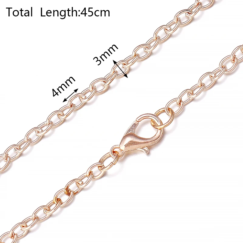 6 шт./партия цепочка из металла под античную бронзу 45 см