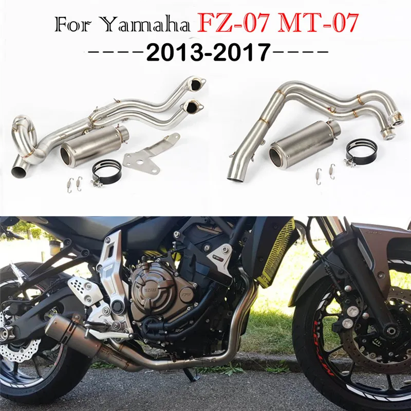 

Motorcycle Exhaust Escape MT 07 Full System For Yamaha FZ-07 MT-07 2013 - 2017 MT07 FZ07 Muffler Modified Front Middle Link Pipe