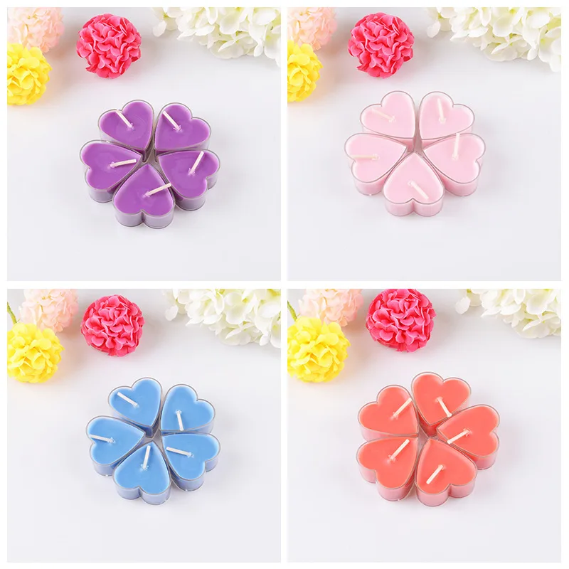 Свеча Ароматизированная в форме сердца 3 шт. | Дом и сад