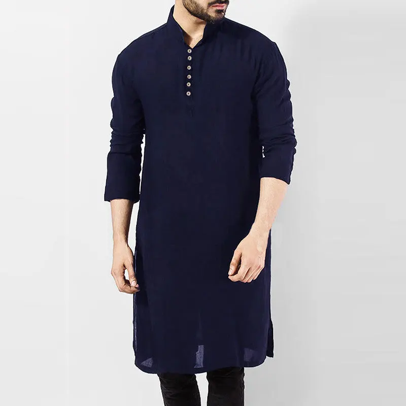 Men Robe Shirts Long Sleeve Dress Islamic Chemise Elegant Kaftan Pakistani Indian Clothes Muslim NEW 2022 S-5XL |