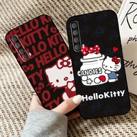 hello kitty kuromi phone case for huawei p40 p30 p20 p10 lite honor 9 10 20 pro 7x 8x 9x prime p smart z 2021 black back