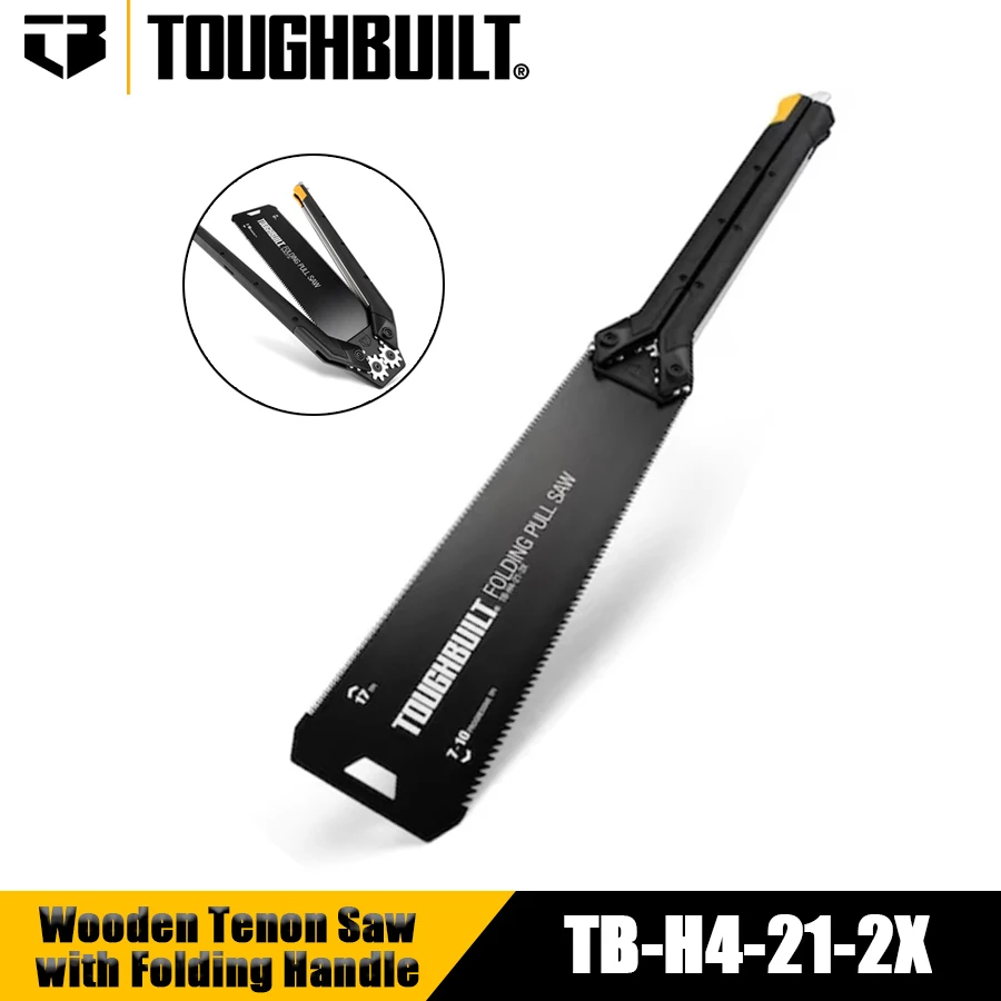 Фото TOUGHBUILT TB-H4-21-2X Японская деревянная пила для вырезания шипов с откидной ручкой №1