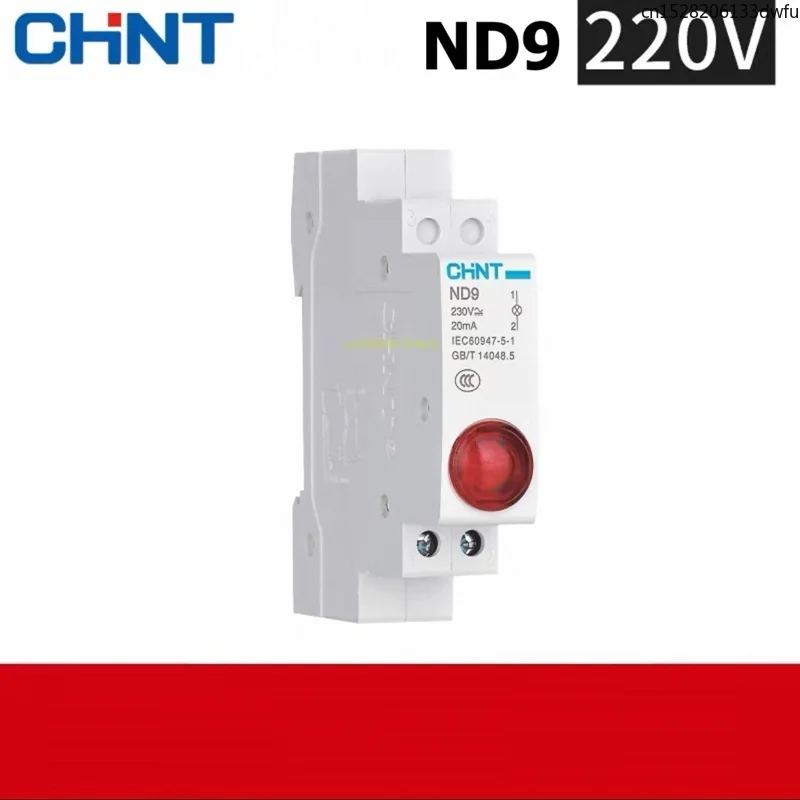 CHINT ND9 NP9 Индикатор питания на DIN-рейку AC DC 220 В Зеленый Красный Светодиодный сигнальный светильник 24 В Кнопочный переключатель Самосброс Старт со светом